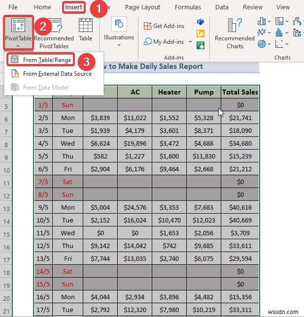 วิธีสร้างรายงานการขายรายวันใน Excel (พร้อมขั้นตอนด่วน)