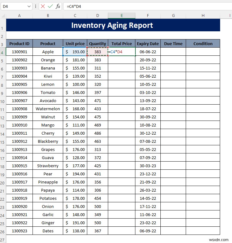 วิธีการสร้างรายงานอายุสินค้าคงคลังใน Excel (คำแนะนำทีละขั้นตอน)