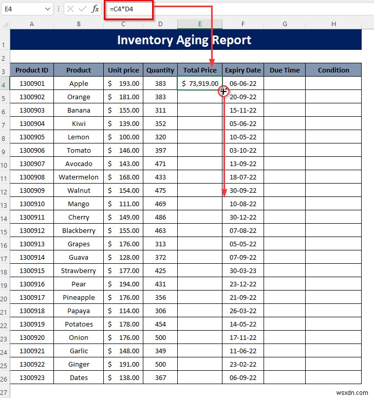 วิธีการสร้างรายงานอายุสินค้าคงคลังใน Excel (คำแนะนำทีละขั้นตอน)