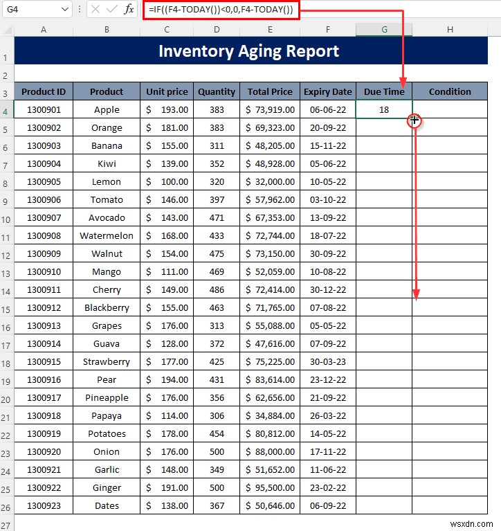 วิธีการสร้างรายงานอายุสินค้าคงคลังใน Excel (คำแนะนำทีละขั้นตอน)