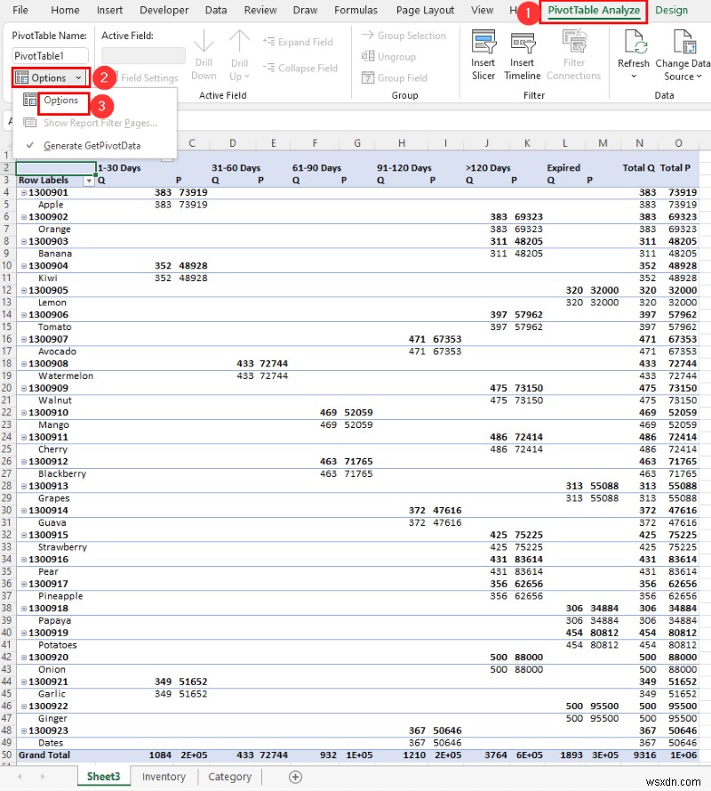 วิธีการสร้างรายงานอายุสินค้าคงคลังใน Excel (คำแนะนำทีละขั้นตอน)