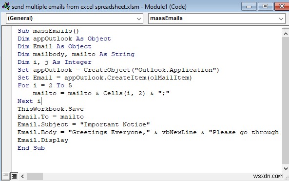 วิธีการส่งอีเมลหลายฉบับจากสเปรดชีต Excel (2 วิธีง่ายๆ)