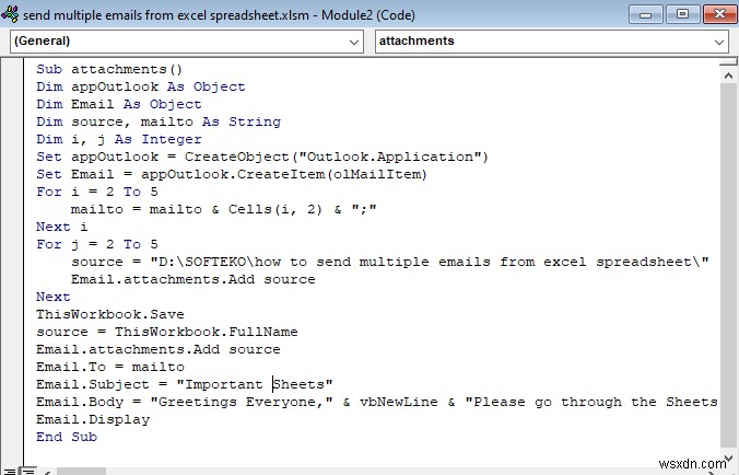 วิธีการส่งอีเมลหลายฉบับจากสเปรดชีต Excel (2 วิธีง่ายๆ)