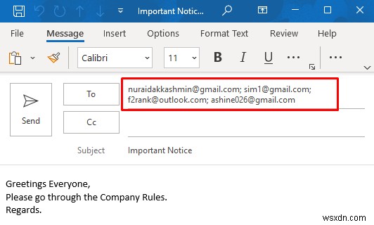 วิธีการส่งอีเมลหลายฉบับจากสเปรดชีต Excel (2 วิธีง่ายๆ)