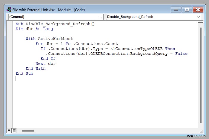 วิธีปิดใช้งานการรีเฟรชพื้นหลังใน Excel (2 วิธีที่มีประโยชน์)