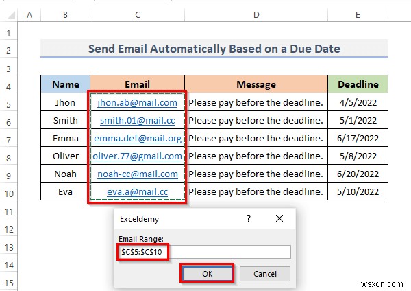 วิธีการส่งอีเมลโดยอัตโนมัติเมื่อตรงตามเงื่อนไขใน Excel
