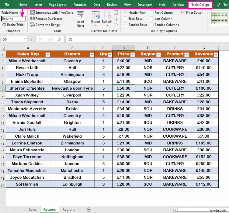 เชื่อมต่อตัวแบ่งส่วนข้อมูลกับตาราง Pivot หลายรายการจากแหล่งข้อมูลที่แตกต่างกัน