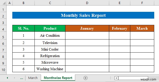 วิธีการสร้างรายงานการขายรายเดือนใน Excel (ด้วยขั้นตอนง่ายๆ)