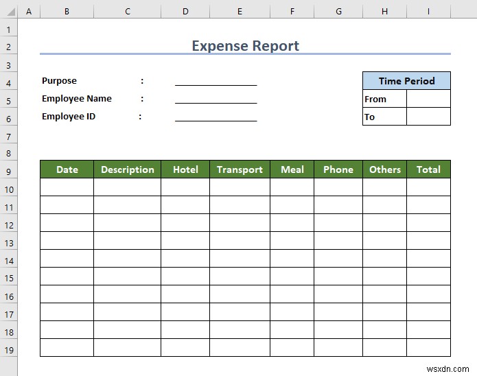 วิธีสร้างรายงานค่าใช้จ่ายใน Excel (ด้วยขั้นตอนง่ายๆ)