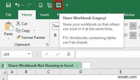 [แก้ไข]:แชร์เวิร์กบุ๊กไม่แสดงใน Excel (ด้วยขั้นตอนง่ายๆ)
