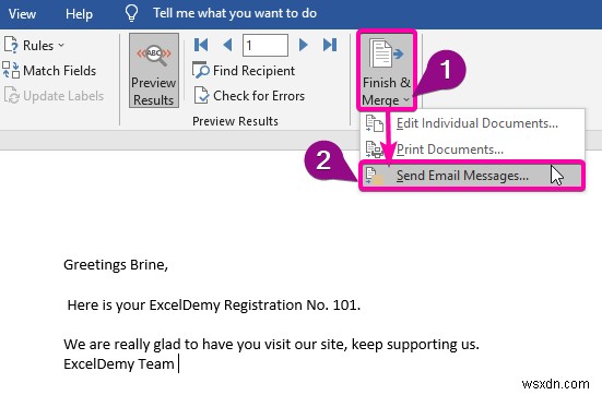 วิธีการส่งอีเมลจากรายการ Excel (2 วิธีที่มีประสิทธิภาพ)