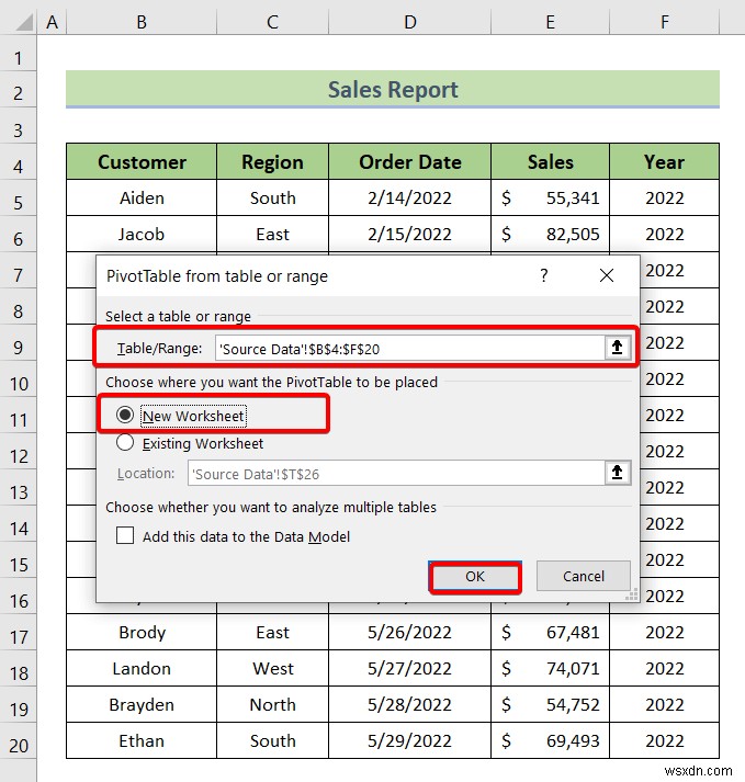 ตัวแบ่งส่วนข้อมูล Excel สำหรับตาราง Pivot หลายรายการ (การเชื่อมต่อและการใช้งาน)