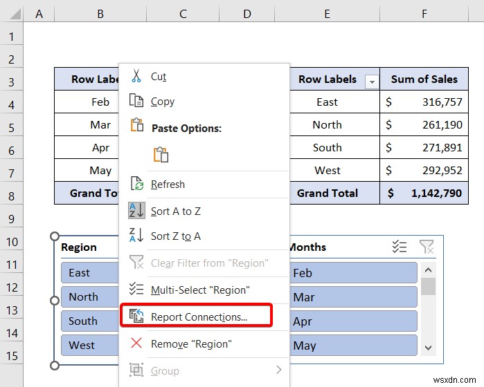 ตัวแบ่งส่วนข้อมูล Excel สำหรับตาราง Pivot หลายรายการ (การเชื่อมต่อและการใช้งาน)