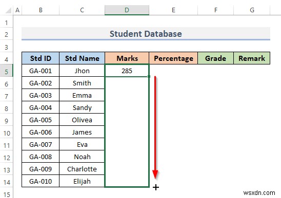 วิธีการสร้างฐานข้อมูลนักเรียนใน Excel (ด้วยขั้นตอนง่ายๆ)