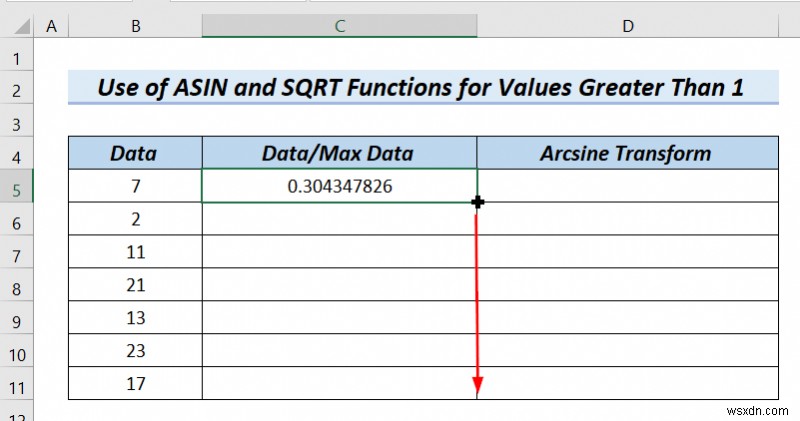 วิธีการแปลงข้อมูล Arcsine ใน Excel (4 วิธีที่มีประโยชน์)