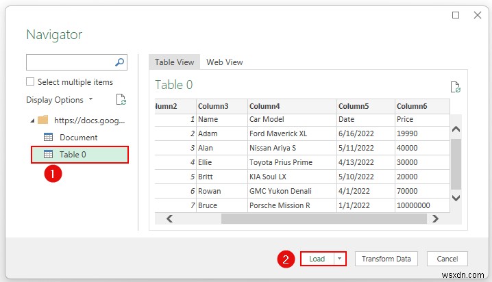 ความแตกต่างระหว่างการโหลดและการแปลงข้อมูลใน Excel