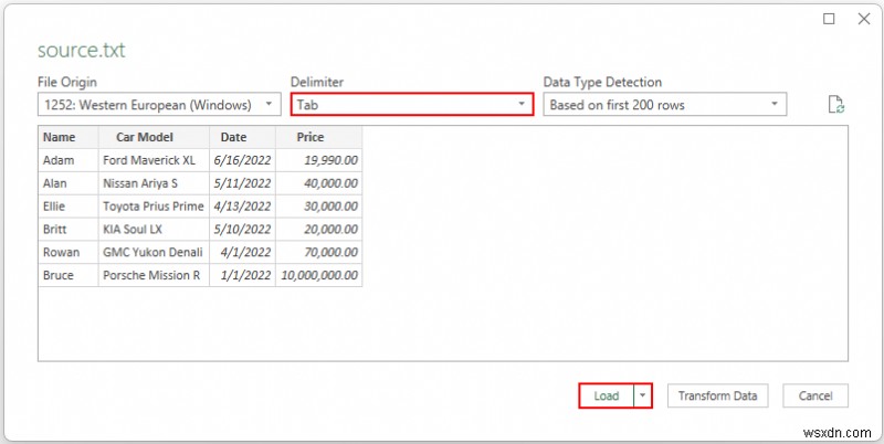 ความแตกต่างระหว่างการโหลดและการแปลงข้อมูลใน Excel