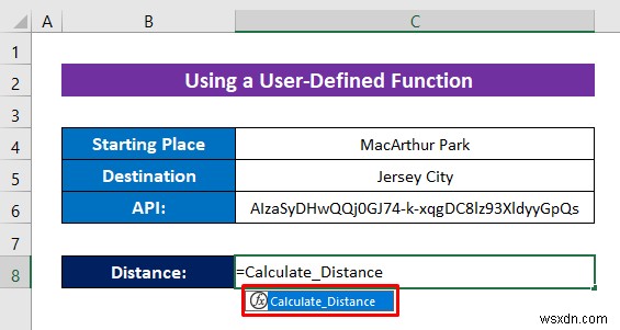 วิธีคำนวณระยะทางใน Excel ด้วย Google แผนที่