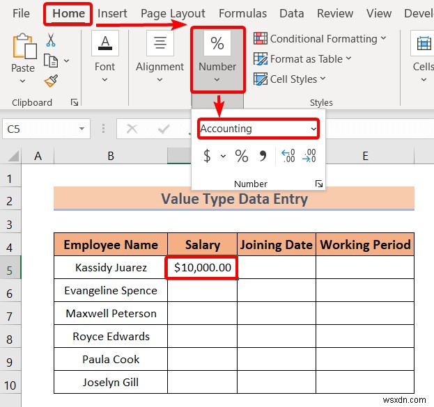 ประเภทของการป้อนข้อมูลใน Excel (ภาพรวมอย่างรวดเร็ว)