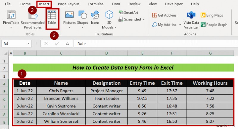 วิธีการสร้างแบบฟอร์มการป้อนข้อมูลใน Excel (ทีละขั้นตอน)