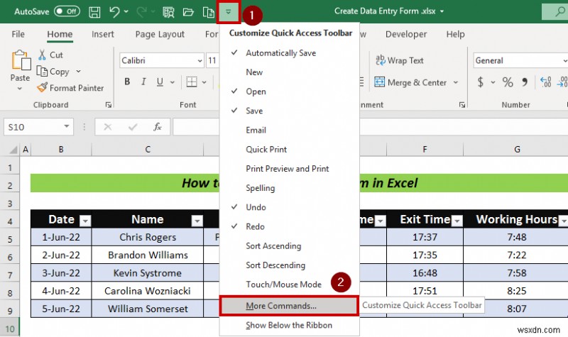 วิธีการสร้างแบบฟอร์มการป้อนข้อมูลใน Excel (ทีละขั้นตอน)