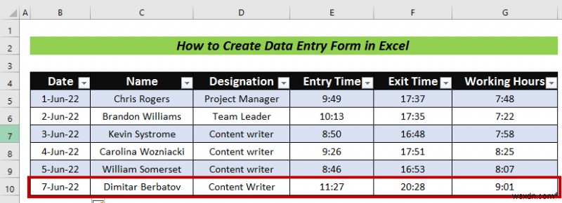 วิธีการสร้างแบบฟอร์มการป้อนข้อมูลใน Excel (ทีละขั้นตอน)