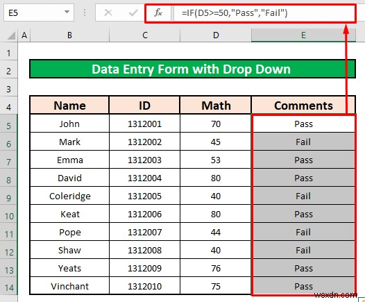 วิธีสร้างแบบฟอร์มการป้อนข้อมูลด้วยรายการแบบเลื่อนลงใน Excel (2 วิธี)