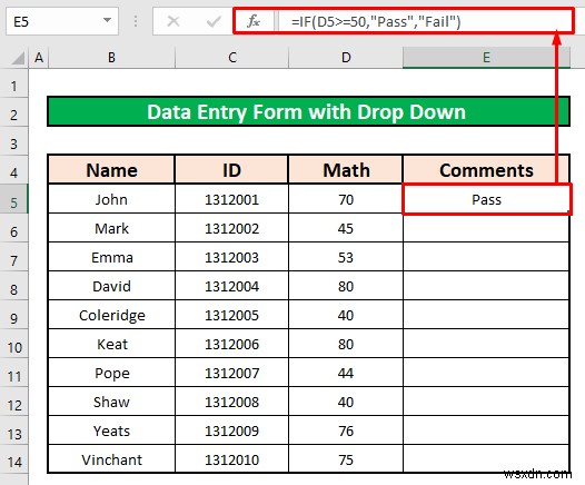 วิธีสร้างแบบฟอร์มการป้อนข้อมูลด้วยรายการแบบเลื่อนลงใน Excel (2 วิธี)