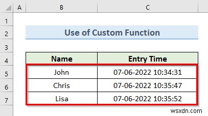 วิธีการแทรกรายการข้อมูลการประทับเวลาโดยอัตโนมัติใน Excel (5 วิธี)