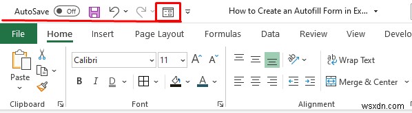 วิธีสร้างแบบฟอร์มป้อนอัตโนมัติใน Excel (คำแนะนำทีละขั้นตอน)