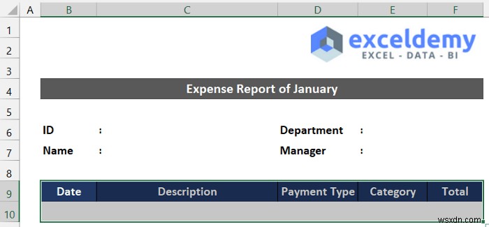 วิธีสร้างรายงานค่าใช้จ่ายรายเดือนใน Excel (พร้อมขั้นตอนด่วน)