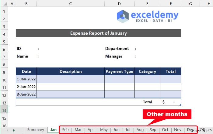 วิธีสร้างรายงานค่าใช้จ่ายรายเดือนใน Excel (พร้อมขั้นตอนด่วน)