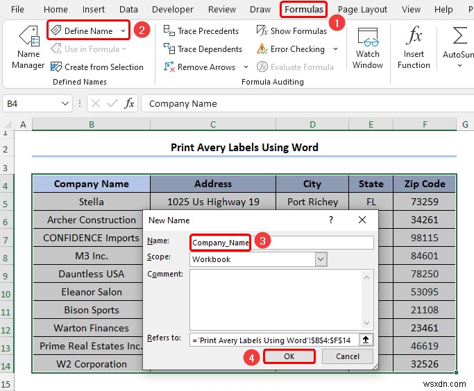 วิธีพิมพ์ป้ายชื่อเอเวอรี่จาก Excel (2 วิธีง่ายๆ)