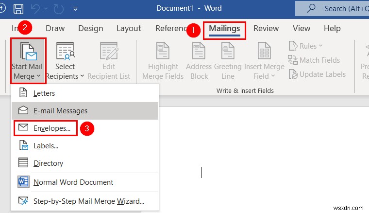 Mail Merge จาก Excel ไปยัง Word Envelopes (2 วิธีง่ายๆ)