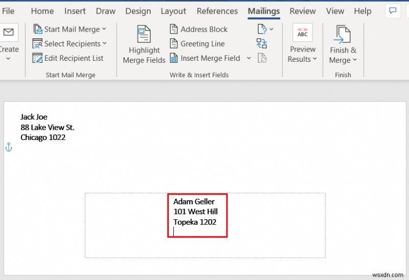 Mail Merge จาก Excel ไปยัง Word Envelopes (2 วิธีง่ายๆ)