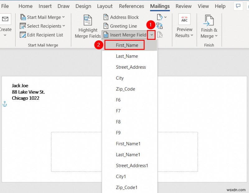 Mail Merge จาก Excel ไปยัง Word Envelopes (2 วิธีง่ายๆ)