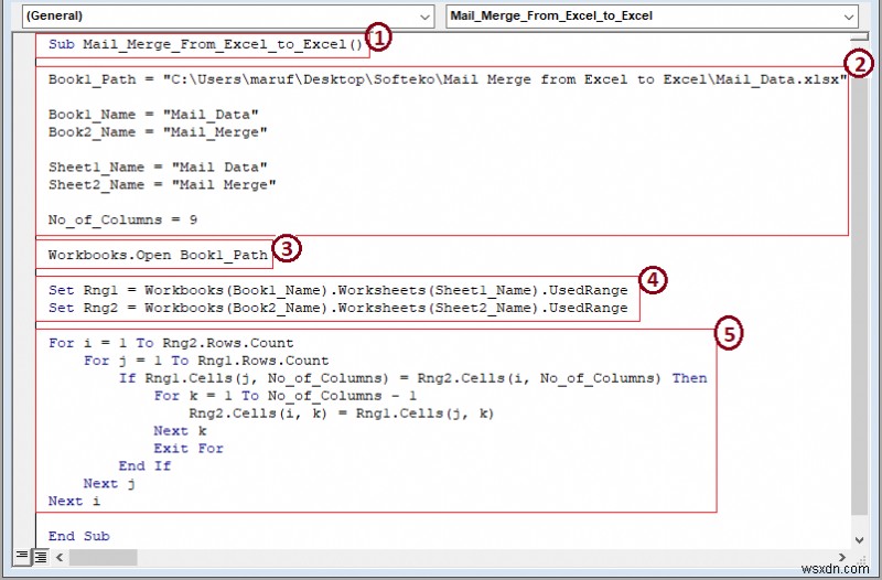 การรวมจดหมายจาก Excel ไปยัง Excel (ด้วยขั้นตอนง่ายๆ)