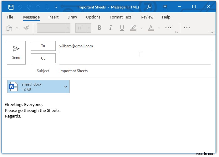 วิธีการรวมจดหมายจาก Excel ไปยัง Outlook พร้อมไฟล์แนบ (2 ตัวอย่าง)