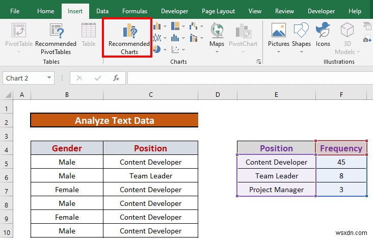 วิธีวิเคราะห์ข้อมูลข้อความใน Excel (5 วิธีที่เหมาะสม)