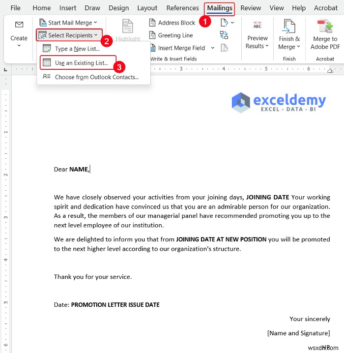 วิธีการเปลี่ยนรูปแบบวันที่ในจดหมายเวียนของ Excel (พร้อมขั้นตอนด่วน)