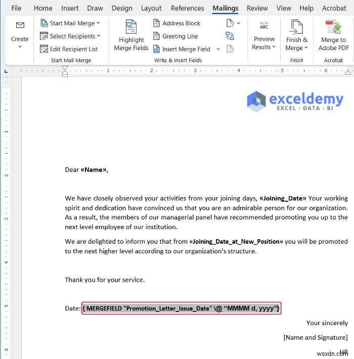 วิธีการเปลี่ยนรูปแบบวันที่ในจดหมายเวียนของ Excel (พร้อมขั้นตอนด่วน)