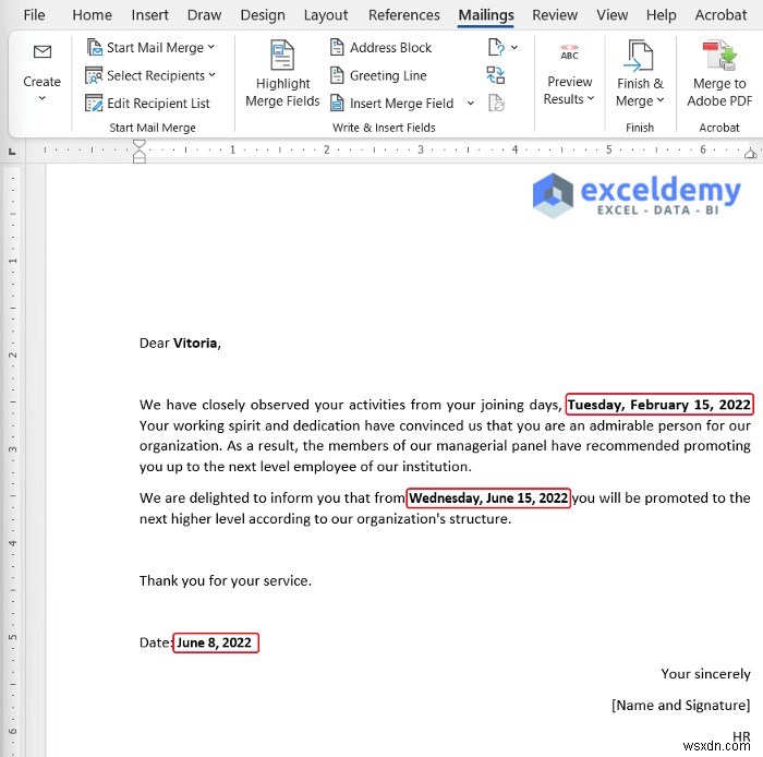 วิธีการเปลี่ยนรูปแบบวันที่ในจดหมายเวียนของ Excel (พร้อมขั้นตอนด่วน)