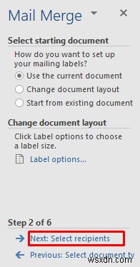 วิธีการส่งป้ายกำกับจดหมายเวียนจาก Excel ไปยัง Word (ด้วยขั้นตอนง่ายๆ)