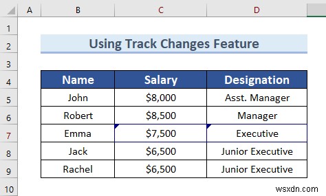 วิธีดูว่าใครทำการเปลี่ยนแปลงใน Excel (6 วิธีง่ายๆ)