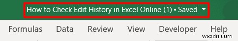 วิธีตรวจสอบประวัติการแก้ไขใน Excel Online (ด้วยขั้นตอนง่ายๆ)