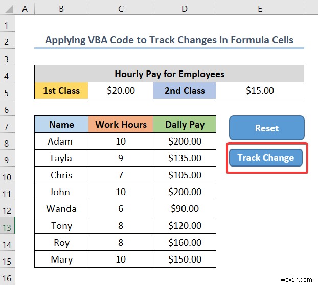 วิธีใช้สูตรเพื่อติดตามการเปลี่ยนแปลงของเซลล์ใน Excel (ด้วยขั้นตอนง่ายๆ)
