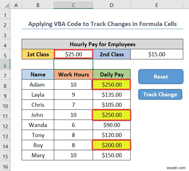 วิธีใช้สูตรเพื่อติดตามการเปลี่ยนแปลงของเซลล์ใน Excel (ด้วยขั้นตอนง่ายๆ)