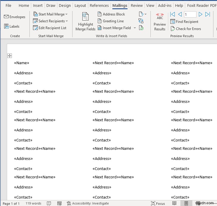 วิธีพิมพ์ป้ายชื่อ Avery 5160 จาก Excel (พร้อมขั้นตอนโดยละเอียด)