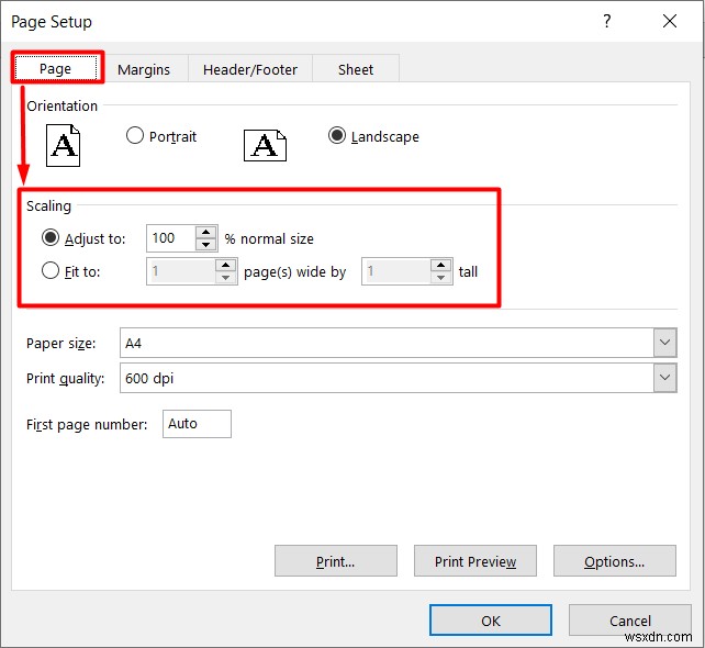 วิธีการปรับขนาดหน้าสำหรับการพิมพ์ใน Excel (6 เคล็ดลับง่ายๆ)