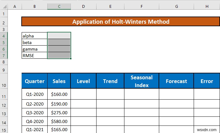 ทำ Holt-Winters Exponential Smoothing ใน Excel (ด้วยขั้นตอนง่ายๆ)